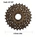 Joyzan Bike Freewheel, 14T to 28T 6 Speed Bicycle Freewheel Multiple Sprocket Threaded Type Freehub Hybrid Folding Road Mountain Bike Cycling Replacement Part MTB Rear Cassette Screw Ring Accessories