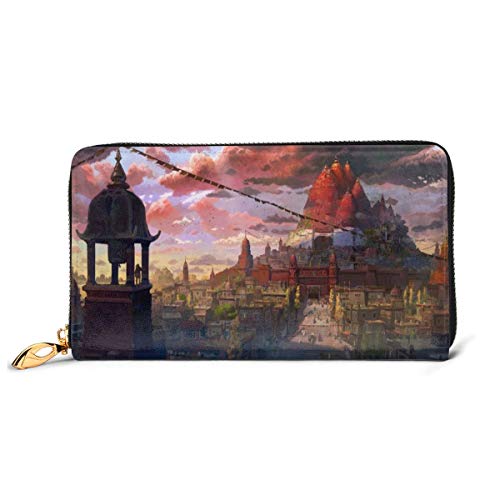 Preisvergleich Produktbild Oninaki Geldbörse, RFID-blockierend, Echtleder, Reißverschluss, Kartenhalter, Organizer, Clutch