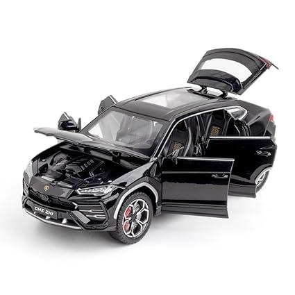 Image of 1:24 Big Size Lamborghini Urus Scale Model Car - Exclusive Alloy Metal Pull Back Die Cast Car Toy with Openable Doors, Light & Music - Best Gifts for Kids【Colors as Per Stock】