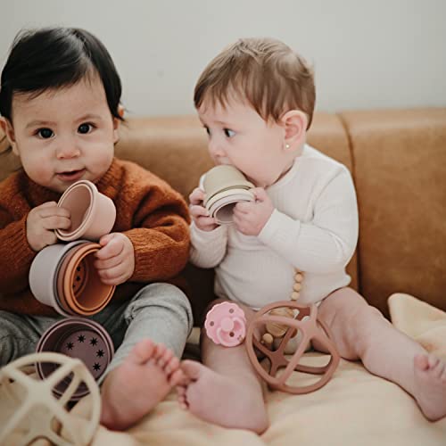 Image of mushie Silicone Baby Teether Ball Toy (Woodchuck)