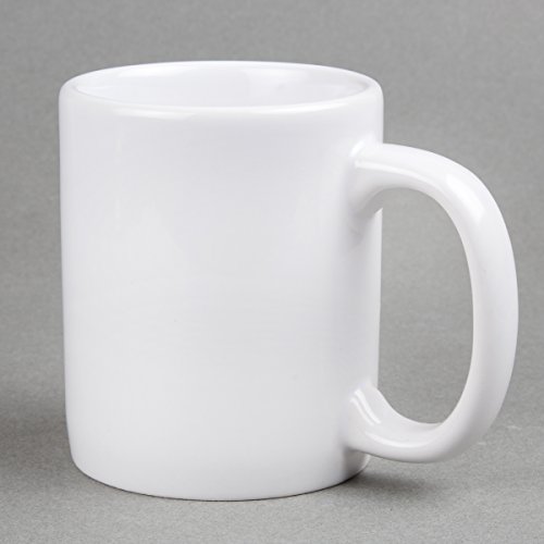 Creative Home - 85355 Creative Home Set Of 6 Piece, 12 Oz Ceramic Coffee Mug Tea Cup, 3-1/4" D X 4" H, White #TOP2