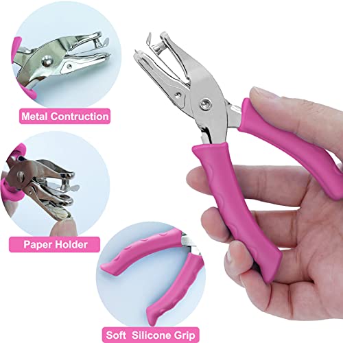 image for MECHEER Single Hole Punch 1/4” Paper Hole Puncher for Crafts, One Ho