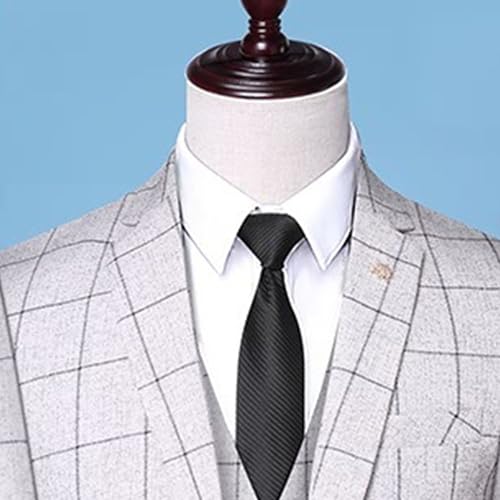 Men's 3 Piece Plaid Suit Check Single Breasted One Button Blazer Set Vintage Formal Dress Party Jacket Vest Pants3