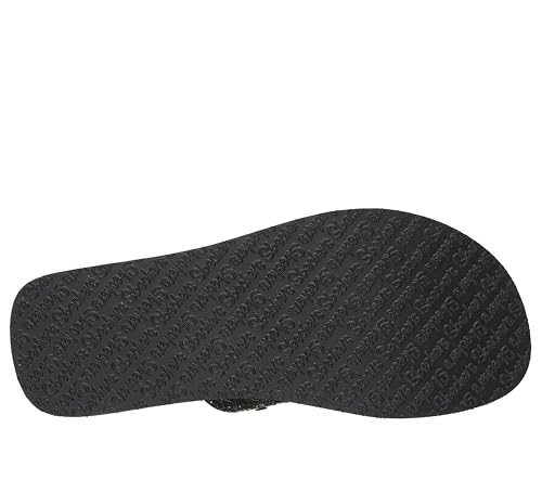 Skechers Womens VINYASA - NEW GLAMOUR Black Casual Slippers, Black, 4 UK (7 US)3