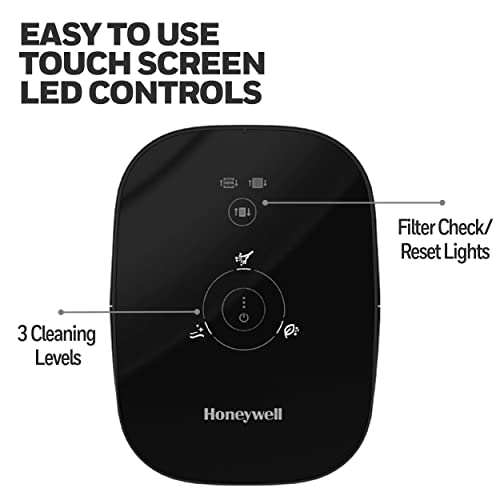 Image of Honeywell HPA075B Allergen Plus Series Compact HEPA Air Purifier Tower, Medium Room (100 sq ft), Black