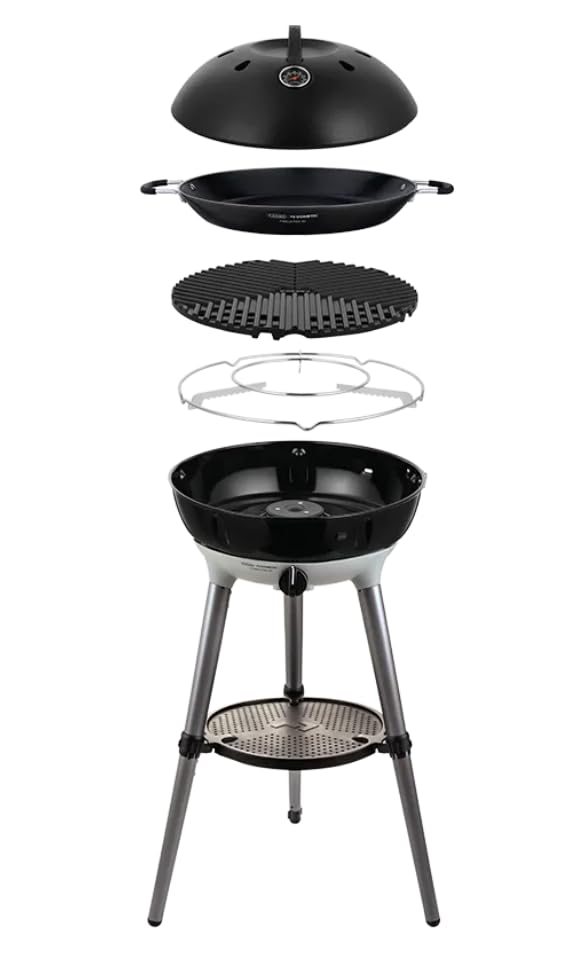 Cadac Carri Chef 40 BBQ Paella Pan QR Portable Gas BBQ Grill 39cm Ceramic GreenGrill Grid Dual Height Legs with Paella Pan Dome Lid Storage Bag 2026 Model