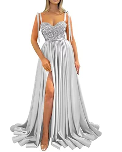 Robe de bal longue en satin SAYNO pour briller lors d'un grand gala chic