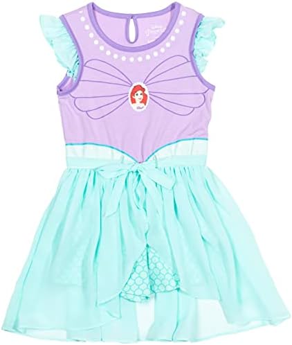 Disney Princess Ariel Little Girls Knotted Sleeveless Romper & Knotted Skirt Ariel 7-8
