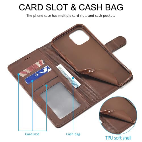 Coque iPhone 12 Mini étui portefeuille cuir fin antichoc TPU