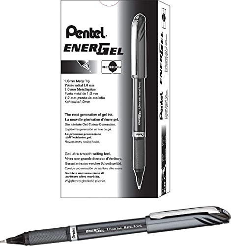 Bolígrafo líquido gel Pentel 1.0 mm tinta negra miniatura 3