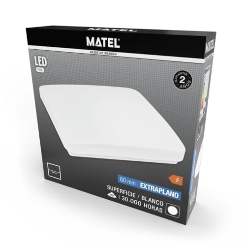 Aplique LED extra-plat 48W design minimaliste géométrique