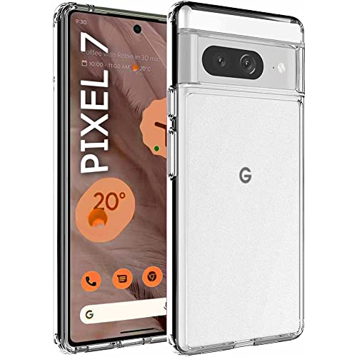 TheGiftKart Ultra-Hybrid Crystal Clear Back Case Cover for Google Pixel 7|Shockproof Design|Camera Protection Bump|Hard Clear Back|Bumper Cover for Google Pixel 7(Polycarbonate TPU/PC,TPU|Transparent)