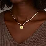 STORYJEWELLERY 18K Gold Plated Initial Necklaces for Women, Dainty Paperclip Necklace with Letter Charm, Trendy Womens Jewelry with Initials, Gifts for Women - Image 4