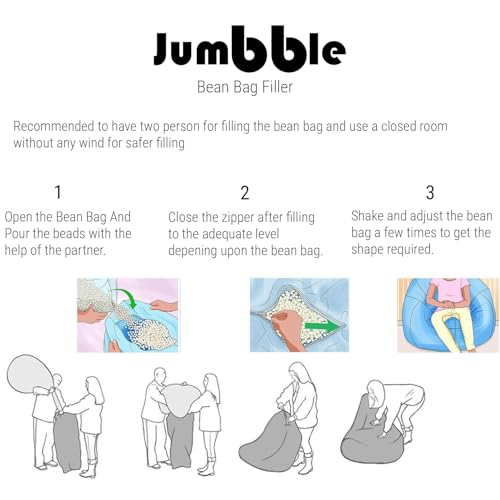 [1 كغم] خرز جامبل بوليسترين | حشوة فاخرة بين باج | خرز صغير خفيف الوزن ومتين | مثالي لأكياس بين باج والوسائد والحرف اليدوية والتعبئة | إعادة تعبئة بين باج