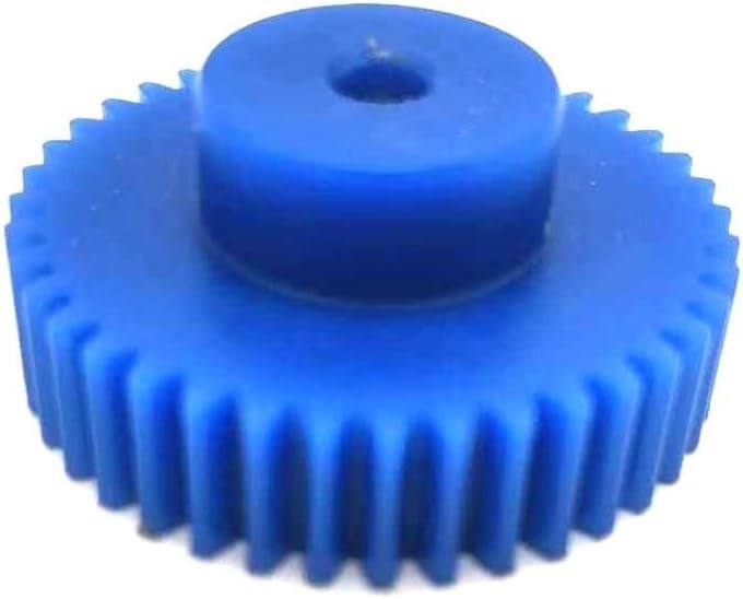 Plastic Motor Gear,1pcs 1M 19T Blue Nylon Spur Pinion 1 Module 19 Teeth Cylindrical with Step 21mm Diameter 10mm Thickness Spindle(9mm BORE)