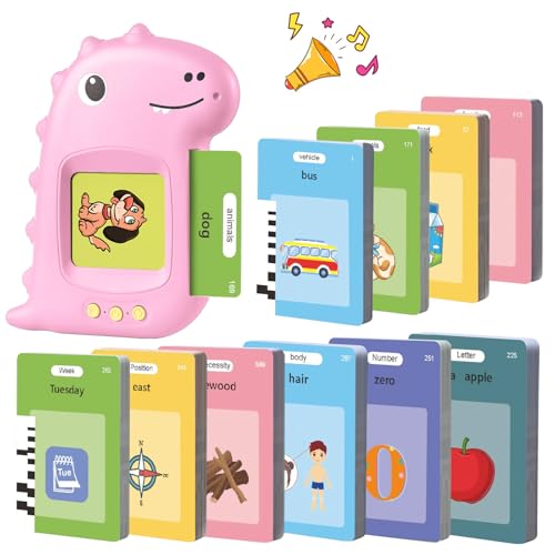 510 Words Talking Flash Cards Early Learning Toys for 3 4 5 Year Old Girls | Montessori Travel Toy Preschool Educational Toy for Toddler Dinosaur Learning Toys Interactive Gifts For Kids Age  product thumbnail 9