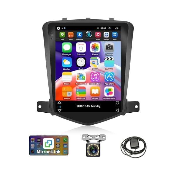 Android 13 Car Stereo Radio for Chevrolet Cruze J300 2009-2014, Rimoody 9.7 inch Touch Screen for Chevy Cruze Navigation System with GPS WiFi Mirror Link Bluetooth FM/RDS SWC + Backup Camera