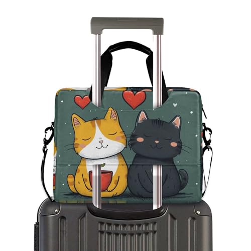 Maletín para portátil con diseño de gato, 13-15.6 pulgadas miniatura 3