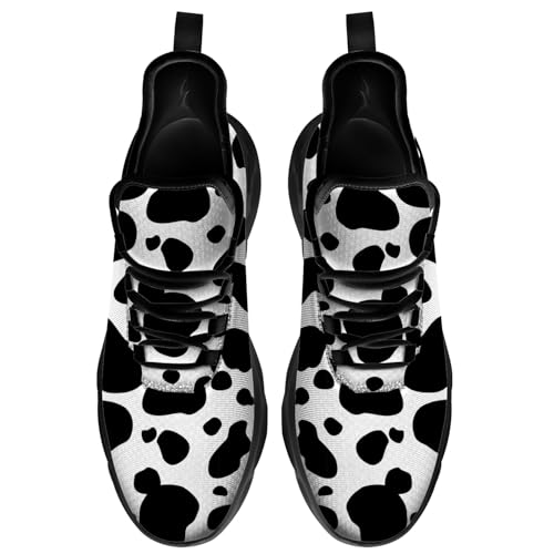 Men's Women's Cow Print Shoes Fashion Sneakers Running Walking Tennis Shoes Gifts for Men Women3