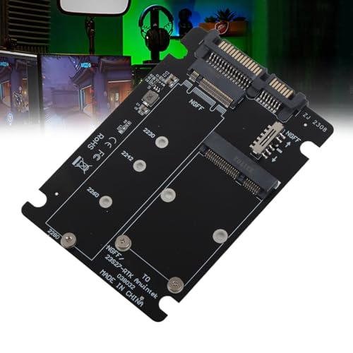 SSD Adapter Card High Speed 6Gbps MSATA M.2 NGFF to Adapter Card for 2230/2242/2260/2280mm NGFF and MSATA SSD Desktop Computers