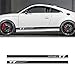 GSELKND Misura per Audi TT 8n 8j 8s MK1 MK2 MK3 Car Sticker Porta Laterale Gonna Strisce Decal Decor Sport Accessori Auto