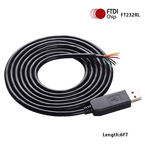 Câble USB vers TTL 5V RS232 avec fils dénudés pour programmation UART