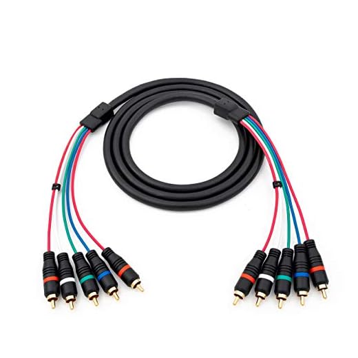 HD Retrovision YPbPr Component Video Male-to-Male RCA Cable (6 Feet)