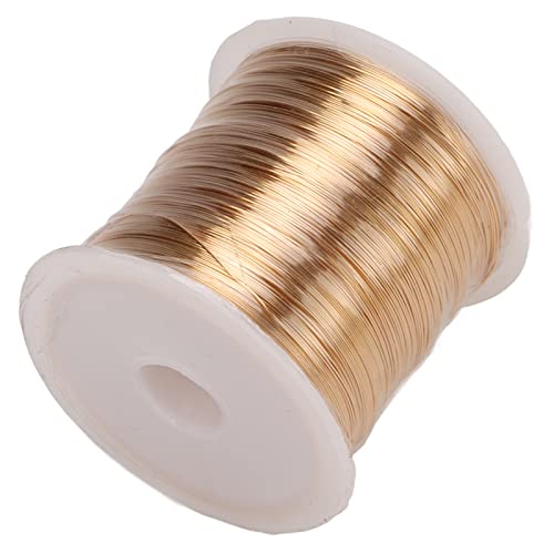 Fio de joias, linha de artesanato de metal de fio de cobre 0,3 mm 100 metros dourado DIY artesanato