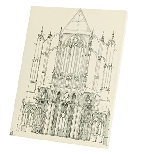 Toile Notre-Dame plan architecture dessin haute définition 60x76