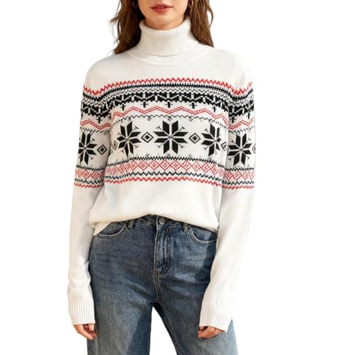 Image of SANGTREE Women's Turtleneck Sweaters Long Sleeve Pullover Tops | Breathable Lightweight Fabric| Fall Winter Fashion Outfits| Perfect for Daily,Office,Vacations,Holiday,Family Gatherings Etc.