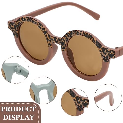 Whaline W13516 Sunglasses For Kids Round Leopard Print thumb #2