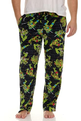 Teenage Mutant Ninja Turtles Men's All Over Print Pajama Pant, Adjustable/Elastic Waistband, Soft Silky Sleepwear3