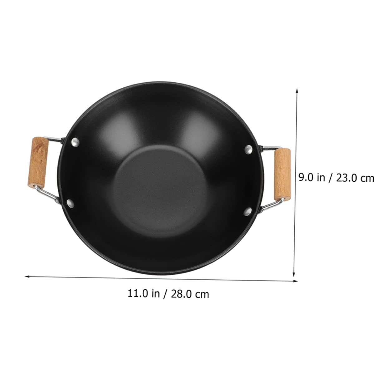 Unomor Thickened Pot Wooden Handle for Household Cooking Paella Hot Pot and Seafood