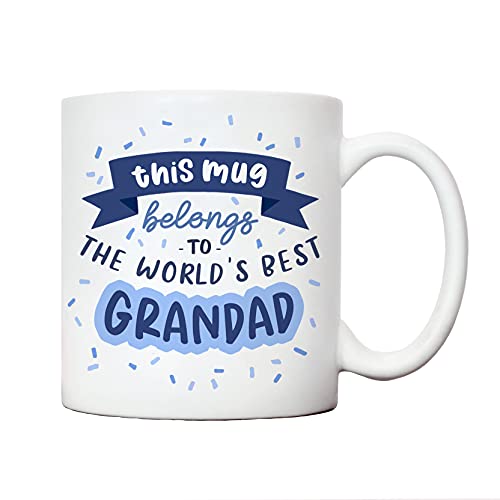 Worlds best grandad mug | gifting ideas for him | sentimental presents for grandfather grandpa mugs | gifts for men birthday Christmas from grandchildren