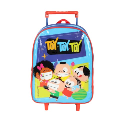 Luxcel Mini Mochila Escolar Infantil Rodinhas Mônica Toy - Azul - 9L