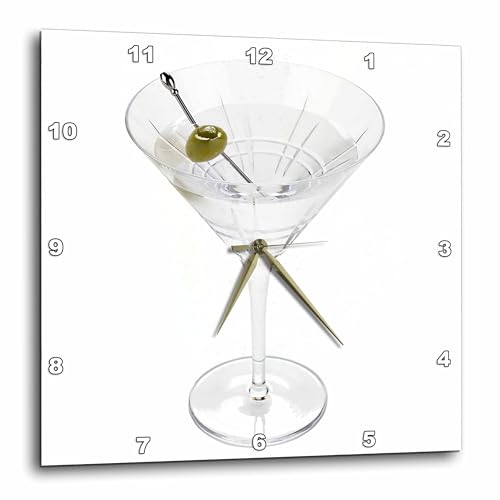 3dRose dpp_4549_3 Martini-Wall Clock, 15 by 15-Inch