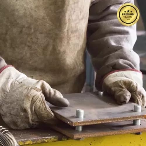 Combo 10 Luvas de Raspa Cano Curto de Vaqueta Mista EPI - Alta Durabilidade e Proteção para Trabalho