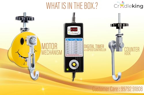 Image of Automatic Cradle Swing Motor Kit for Baby 0 to 3 Years (Automatic Swing Motor Machine Kit Only | Staineless Steel Cradle and Jholi not Including)
