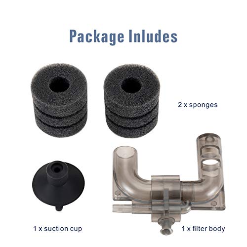 Image of hygger Super Mini Aquarium Single Sponge Filter for Small Fish Tank 0.5-5 Gallon (Pack of 2)