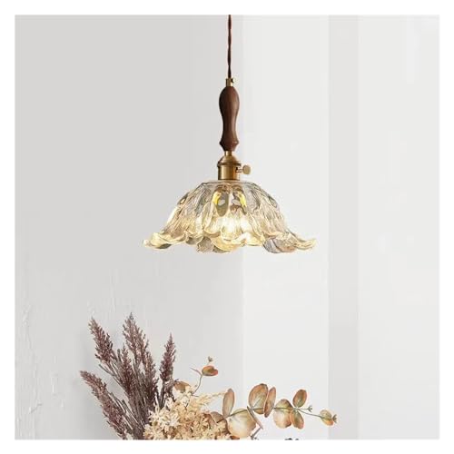Lampe à suspension en verre fleur pour remplacer vos spots ternes