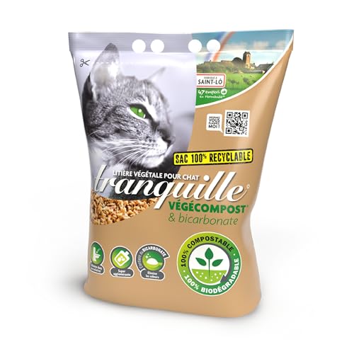 Litière végétale chat agglomérante Tranquille : le bien-être félin