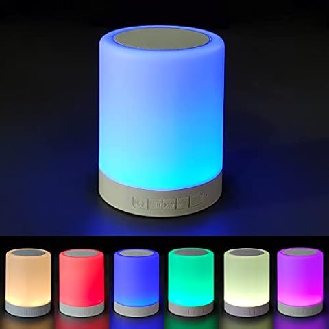 RAGZAN Touch Control Beside Lamp with Bluetooth Speaker-Colors Outdoor Table Lamp with Smart Touch Control for Party/Room.Gifts for Kids/Woman/Man.… Cover