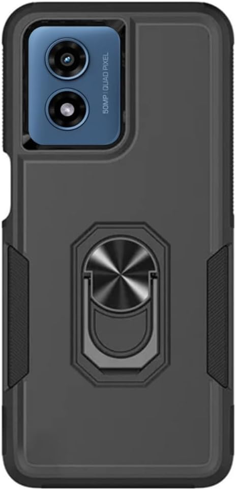 SaharaCase ArmorPro Kickstand Case for Motorola Moto G Play (2024) - Heavy-Duty Design, Built-in Kickstand, Ergonomic Closed-Button Design and Triple-Hardened TPU (Scorpion Black)