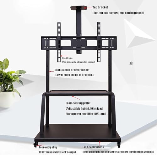 Soporte móvil para TV con ruedas para pantallas miniatura 6