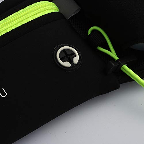 Ajcoflt Bolsa de cintura Cinto de corrida com garrafas de água Bolsa de telefone à prova d'água par