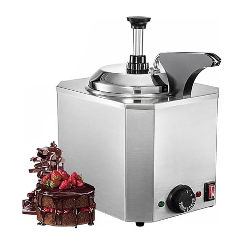 Salsa al Cioccolato, erogatore a Pompa di Calore in Acciaio Inox, per Salse, intervallo di Temperatura 30-110℃, per Cioccolato, Formaggio, Caramello e Burro.