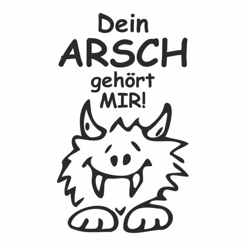 tradercat Aufkleber WC Toilette Dein Arsch gehört mir - 17cmx29cm - Sticker für Badezimmer, Toilettendeckel, WC, Bad – mit Anleitung