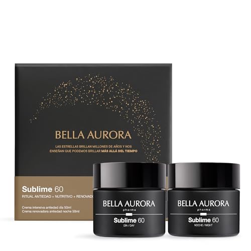 Bella Aurora Sublime 60 Set Anti-Edad Intensivo, Crema Intensiva Día 50ml con Crema Renovadora Noche 50ml, Ritual Facial Nutritivo y Renovador para Pieles Maduras