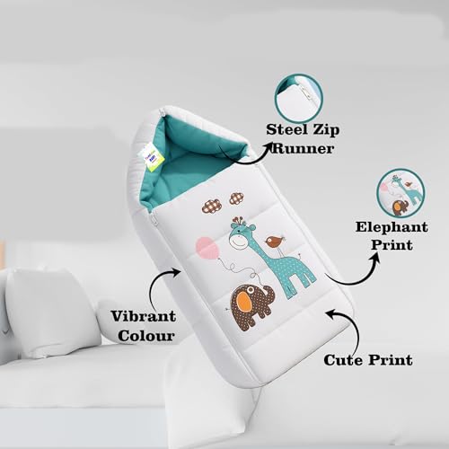 Image of Toddylon Baby Bedding Set New Born Baby Bed | Bag | Mattress | Mosquito Net | Insect Protector | Infants Carry Bed (2PCS Set) (0-6 Months) Blue