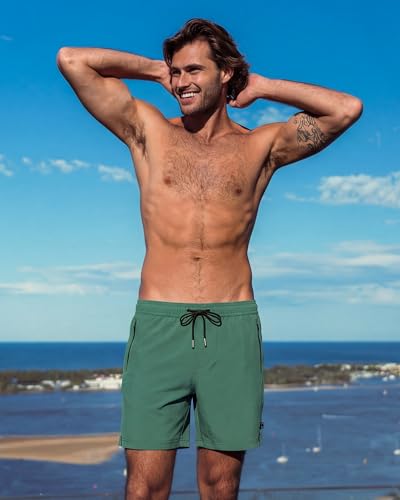 Image of maamgic 2 in 1 Mens Swim Trunks 7 Inch Swim Shorts Swim Suits Board Shorts